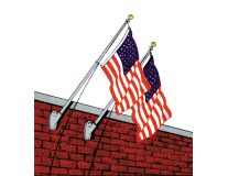 10' Streaming 30 Degree Outrigger Flagpole Set